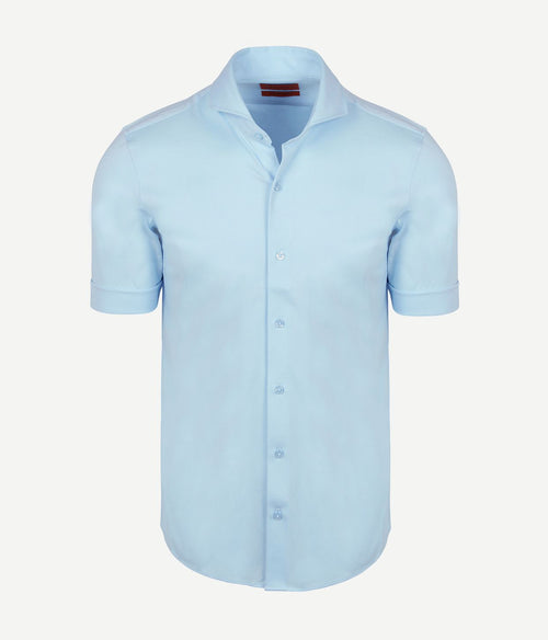 Shortsleeve sorona overhemd erik lichtblauw