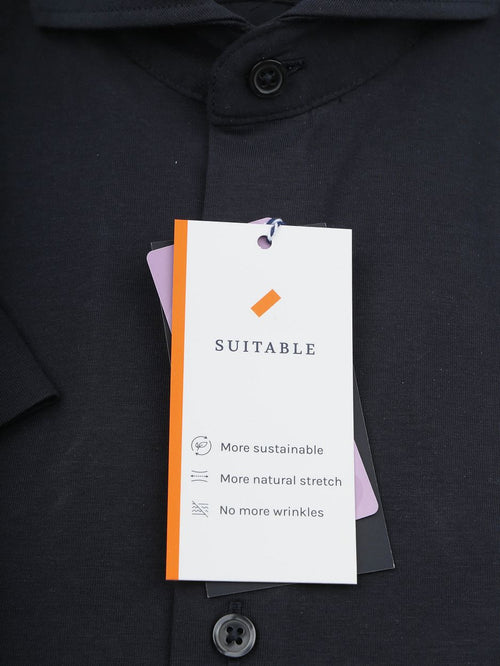 Shortsleeve sorona overhemd erik donkerblauw