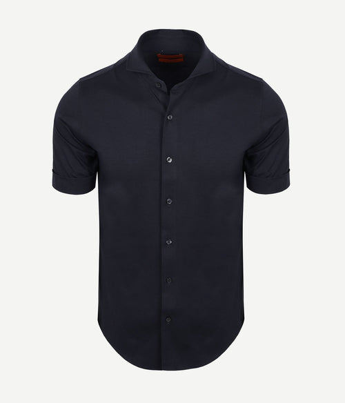 Shortsleeve sorona overhemd erik donkerblauw