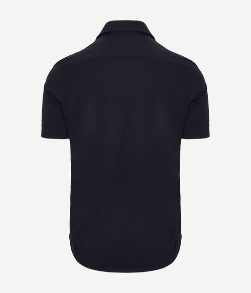 Shortsleeve sorona overhemd erik donkerblauw