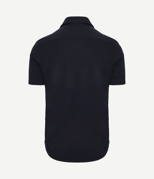 Shortsleeve sorona overhemd erik donkerblauw