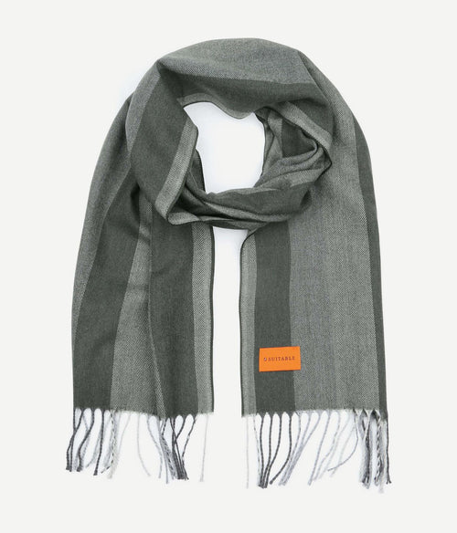 Suitable sjaal softfeel herringbone groen