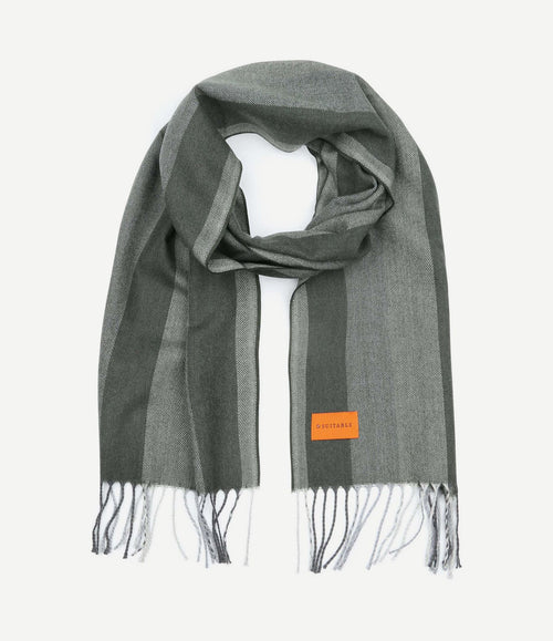 Sjaal softfeel herringbone groen