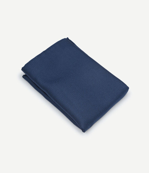 Zijde pochet indigo blauw