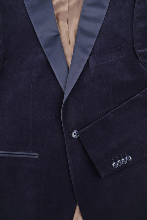 Suitable smoking blazer velvet donkerblauw