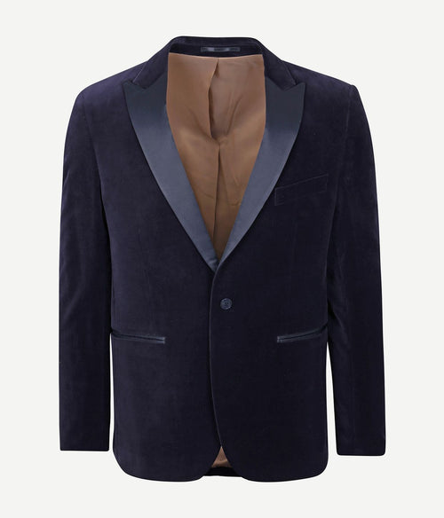 Suitable smoking blazer velvet donkerblauw