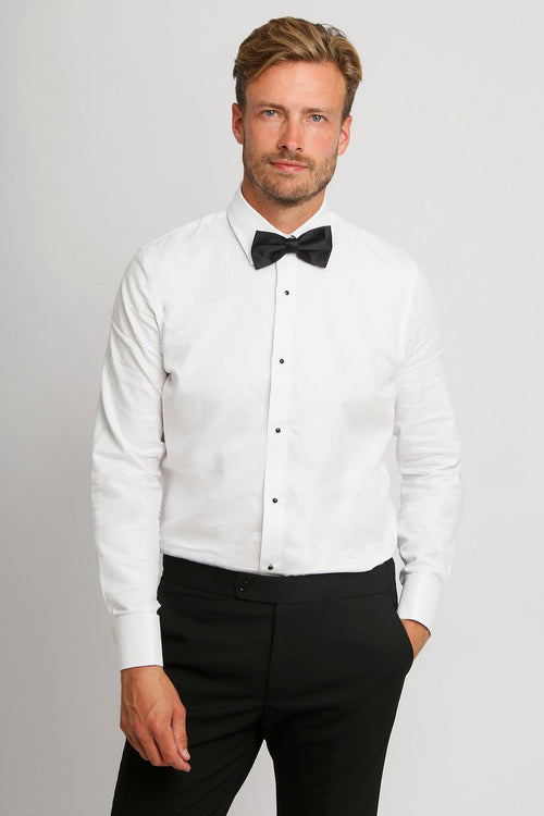 Suitable smoking overhemd wit slim-fit