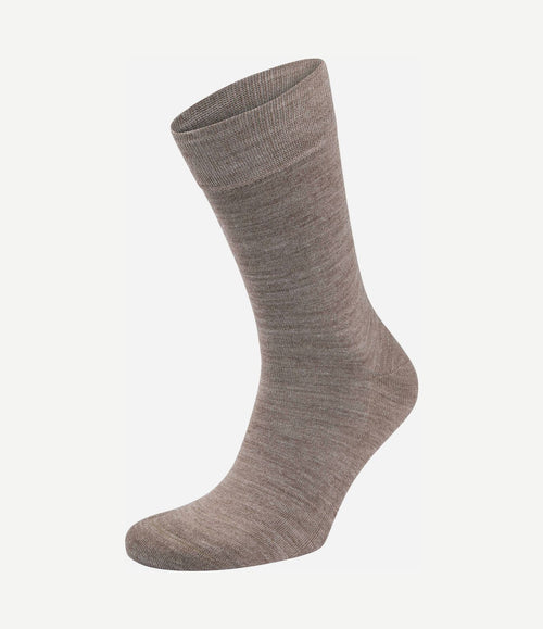 Merino sokken taupe (2-pack)