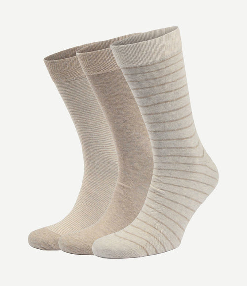 Sokken (3-pack) print ecru