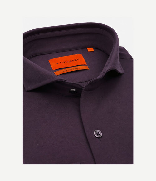 Sorona overhemd aubergine