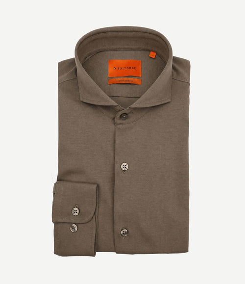 Sorona overhemd dark taupe