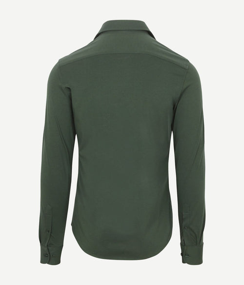 Suitable sorona overhemd donkergroen | Slim-fit