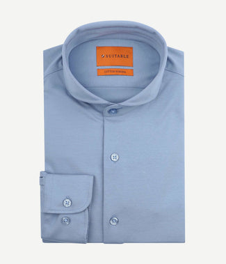 Sorona overhemd mid blauw