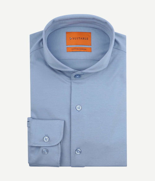 Sorona overhemd mid blauw