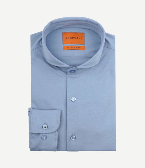 Sorona overhemd mid blauw