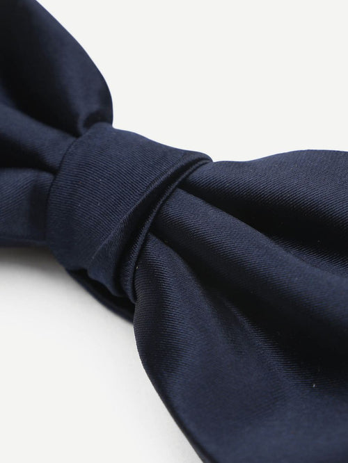 Satin strik blauw