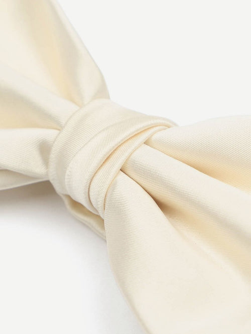 Satin strik off white