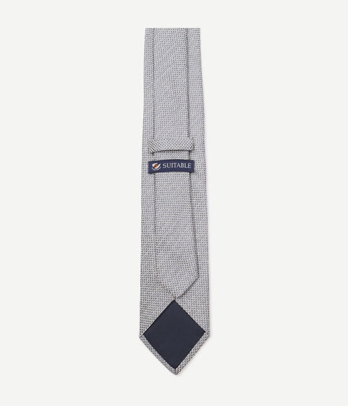 Suitable stropdas linnen structuur blauw