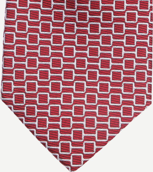 Suitable stropdas zijde print rood