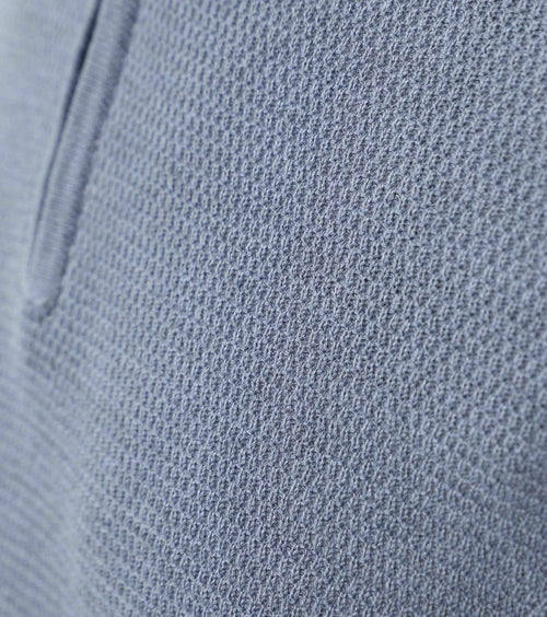 Suitable structure halve rits trui blauw | Slim-fit