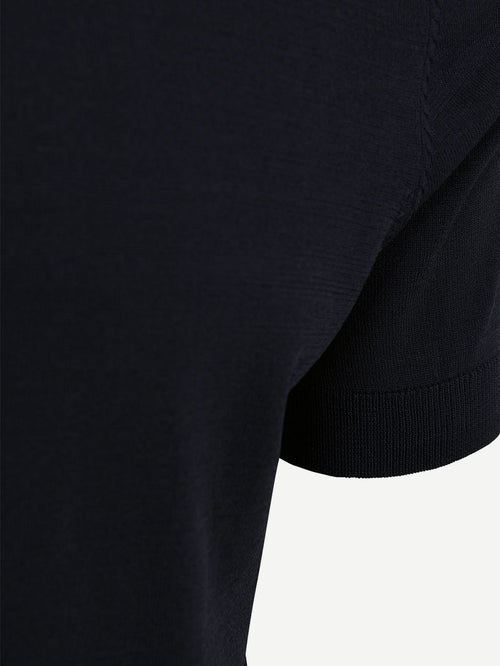 Knitted t-shirt wake donkerblauw