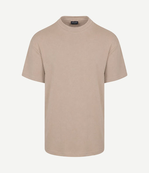 Rink t-shirt backprint heavy jersey taupe