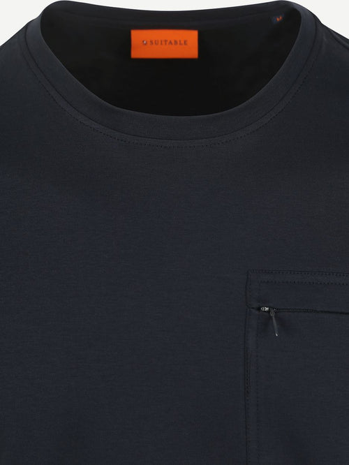 Suitable t-shirt sonny pocket donkerblauw