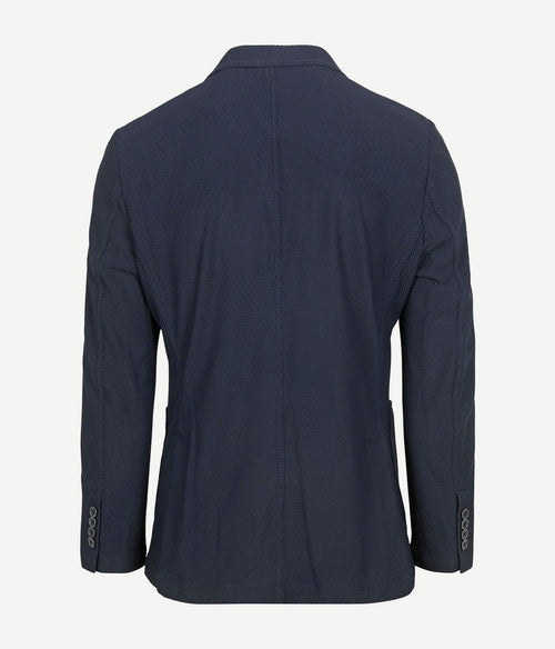 Suitable travel jacket donkerblauw | Slim-fit