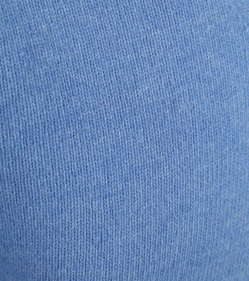 Lamswol trui v-hals blauw