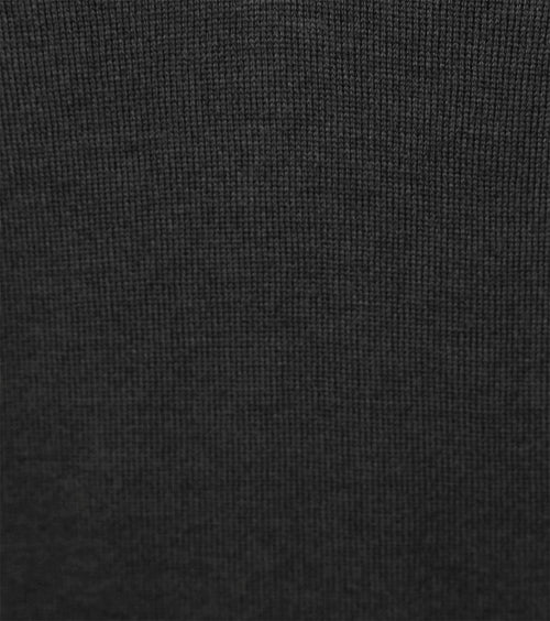 Merino halve rits trui antraciet