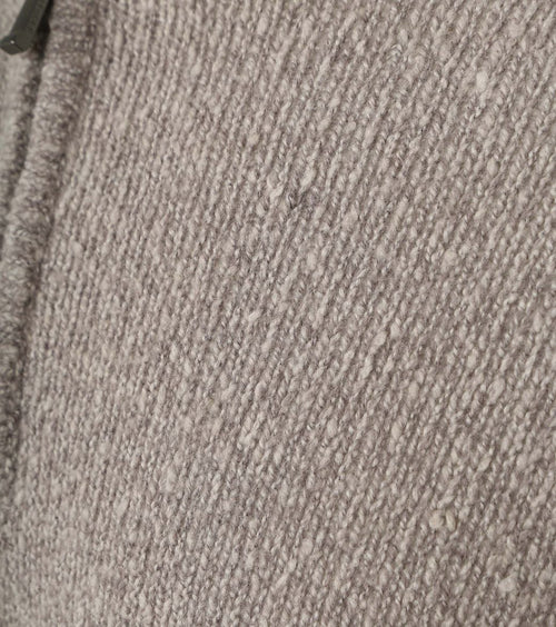 halve rits pullover boiled wool taupe