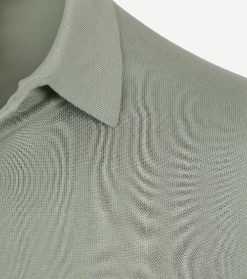Compact cotton poloshirt lichtgroen