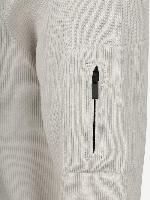 halve rits trui tias cooldry knit greige