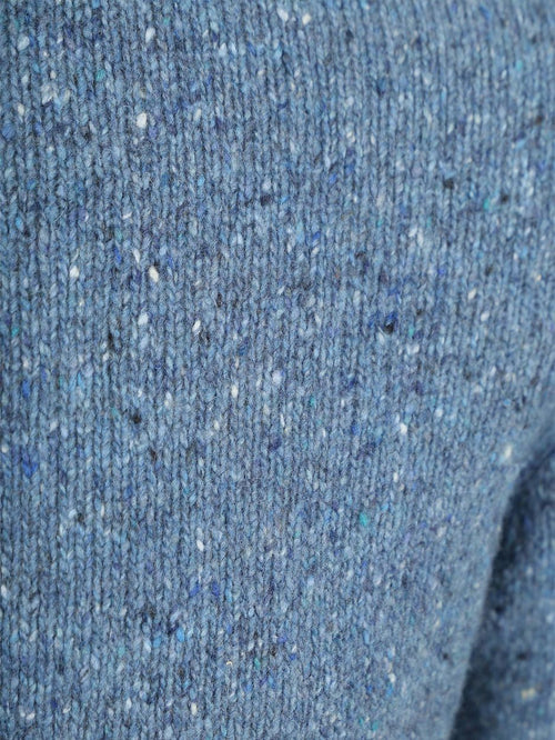 Trui donnegal tweed eco wool blauw