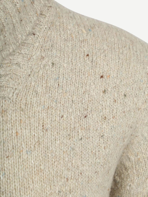 Trui shawl tweed eco wool ecru