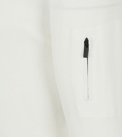 Race halve rits trui off white