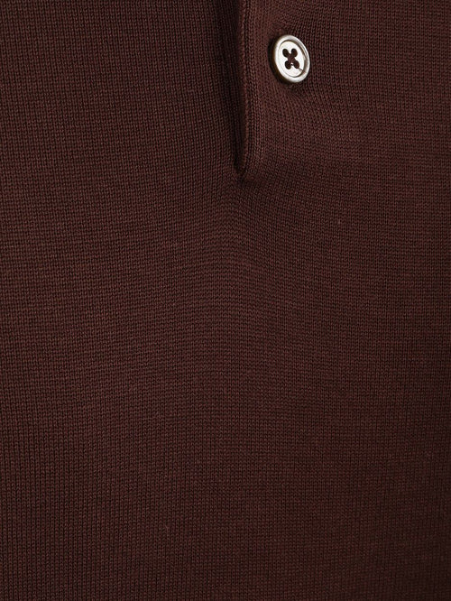 Compact cotton poloshirt bordeaux