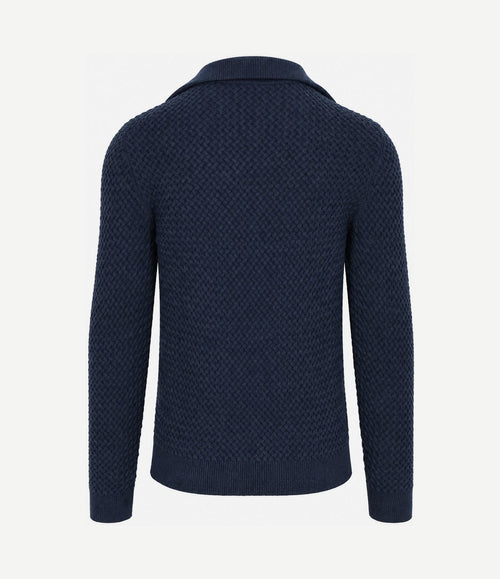 Trui riva heavy structure donkerblauw
