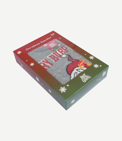 Kersttrui multicolour grijs lampjes