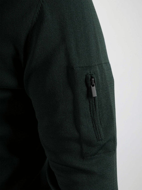 Suitable trui cooldry knit turtleneck groen | Slim-fit