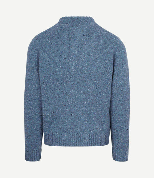 Trui donnegal tweed eco wool blauw