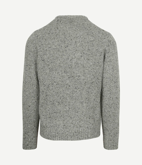 Trui donnegal tweed eco wool grijs