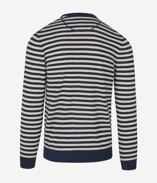 Suitable trui o-hals blauw streep