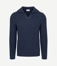 Trui riva heavy structure donkerblauw