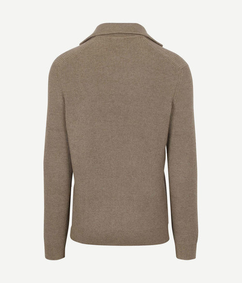 Suitable trui riva knit taupe | Regular-fit