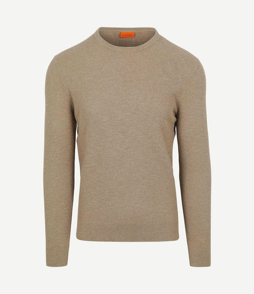 Trui structure slub beige