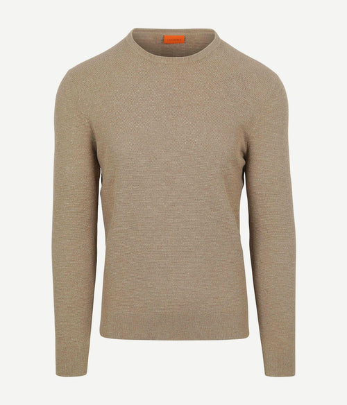 Suitable trui structure slub beige | Regular-fit