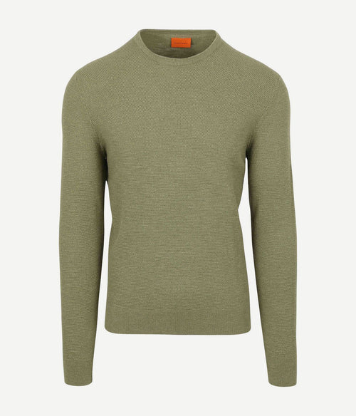 Suitable trui structure slub olijfgroen | Regular-fit
