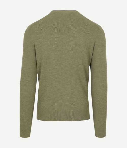 Suitable trui structure slub olijfgroen | Regular-fit