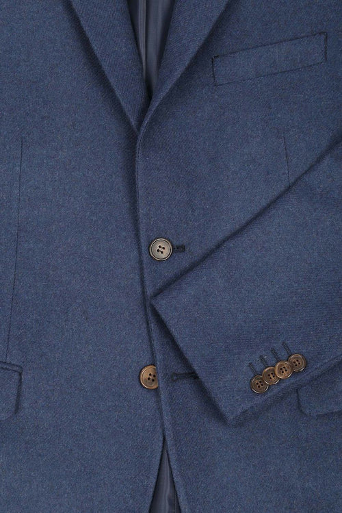 Suitable tweed colbert mid blauw
